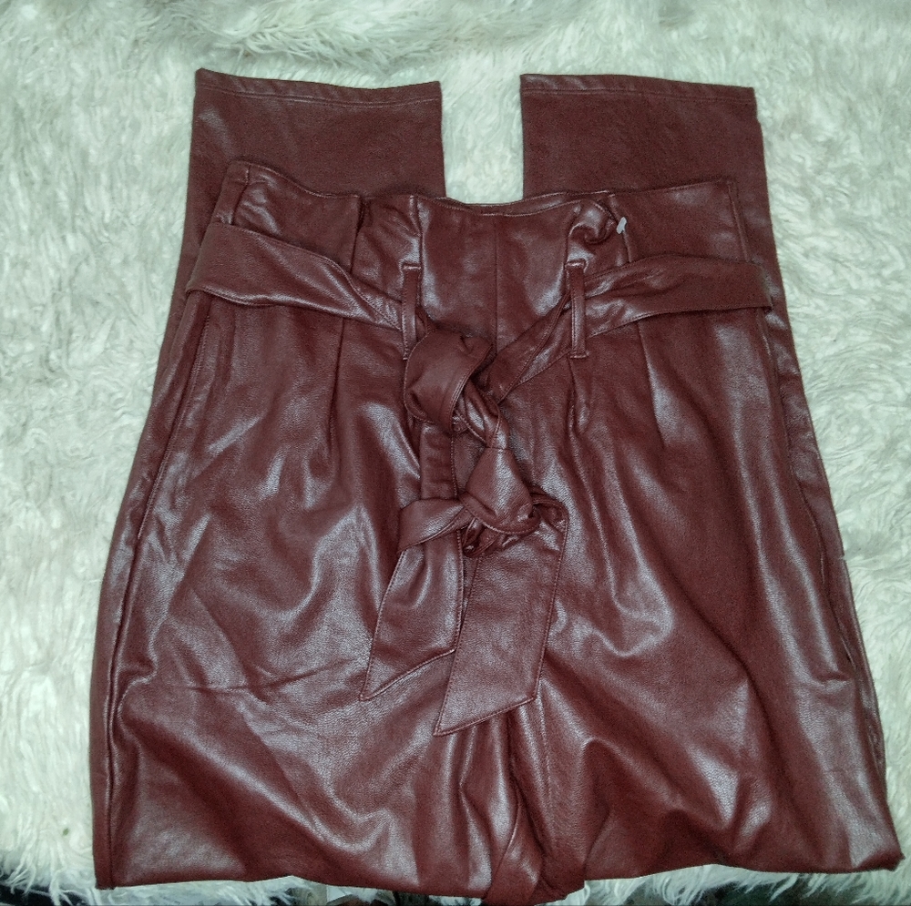 New Commando Faux Leather Paperbag Pants Size S - Picture 12 of 13